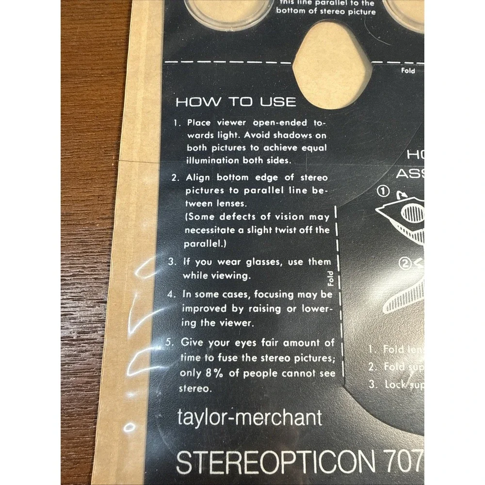 Stereopticon 707 Foldable Stereo Viewer By Taylor-Merchant USA